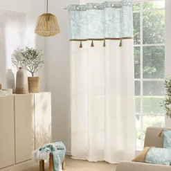 douceur d'intu017drieur Rideau polycoton (140 x 240 cm) Hera Bleu Best