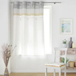 douceur d'intu017drieur Rideau polycoton (140 x 180 cm) Iliade Blanc Hot