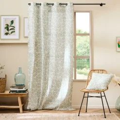 douceur d'intu017drieur Rideau polycoton (140 x 240 cm) Naya Vert sauge