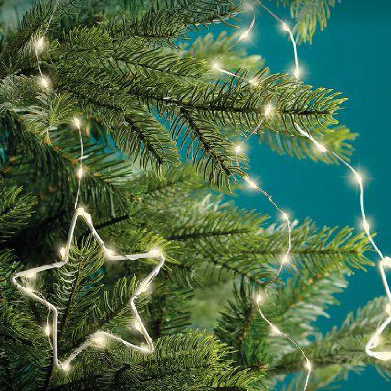 KAEMINGK Rideau pour sapin Micro Led H1,80 m 459 LED Etoile Blanc chaud Hot