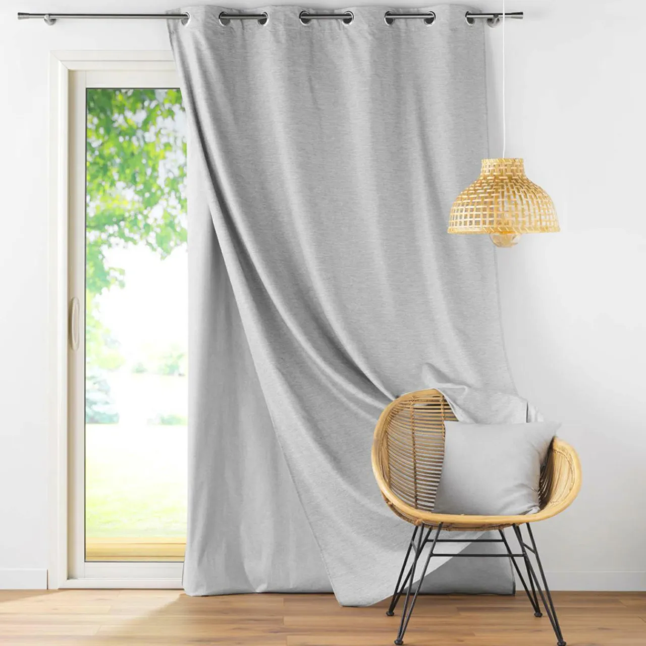 DOUCEUR D'INTERIEUR Rideau thermique doublure amovible (140 x 260 cm) Coverline Gris clair Online