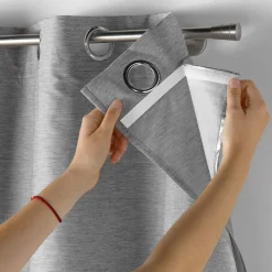 DOUCEUR D'INTERIEUR Rideau thermique doublure amovible (140 x 260 cm) Coverline Gris Anthracite Clearance