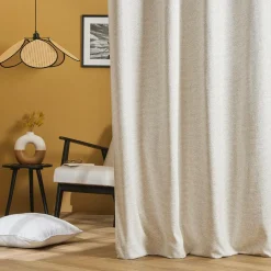 EMINZA Rideau tissage jacquard (140 x 240 cm) Oscar Ivoire New
