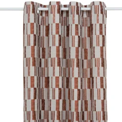 Atmosphera, cru017dateur d'intu017drieur Rideau tissé (140 x 260 cm) Leyna Terracotta Online