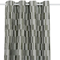 Atmosphera, cru017dateur d'intu017drieur Rideau tissé (140 x 260 cm) Leyna Vert kaki Outlet