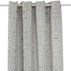 Atmosphera, cru017dateur d'intu017drieur Rideau tissé (140 x 260 cm) Mala Noir