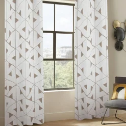Atmosphera, cru017dateur d'intu017drieur Rideau tissé (140 x 260 cm) Maloé Marron Cannelle Clearance