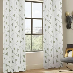 Atmosphera, cru017dateur d'intu017drieur Rideau tissé (140 x 260 cm) Maloé Vert kaki Hot