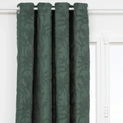 Atmosphera, cru017dateur d'intu017drieur Rideau tissé (135 x 260 cm) Willow Vert kaki Discount