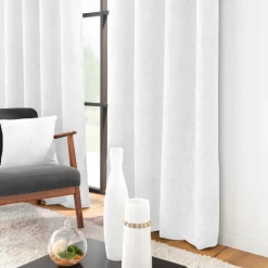 douceur d'intu017drieur Rideau velours chenille (140 x 260 cm) Leo Blanc Hot