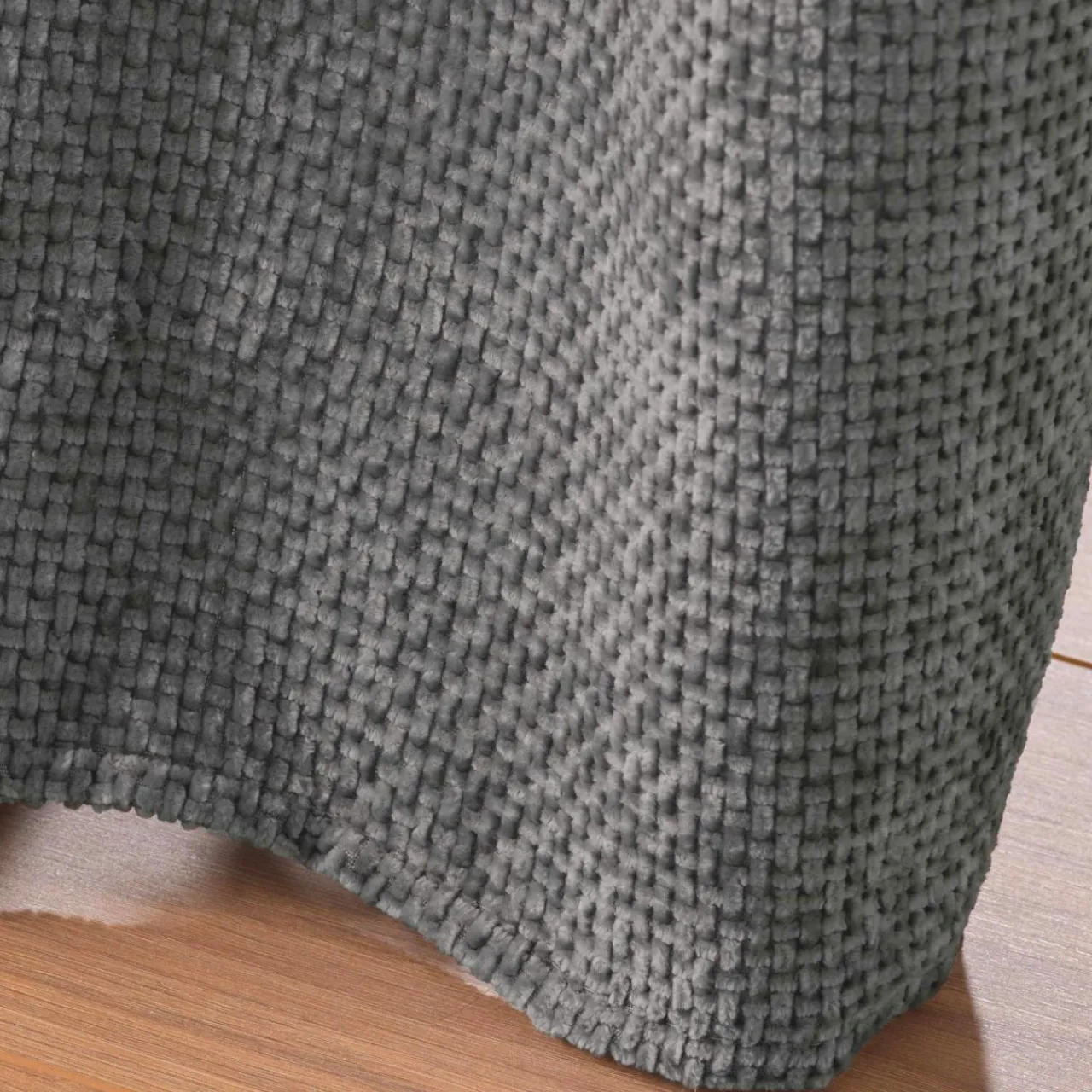 douceur d'intu017drieur Rideau Velours Chenille (140 x 260 cm) Leo Gris Anthracite Outlet