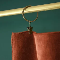 EMINZA Rideau velours de coton ajustable (140 x max 270 cm) Victor Terracotta Online