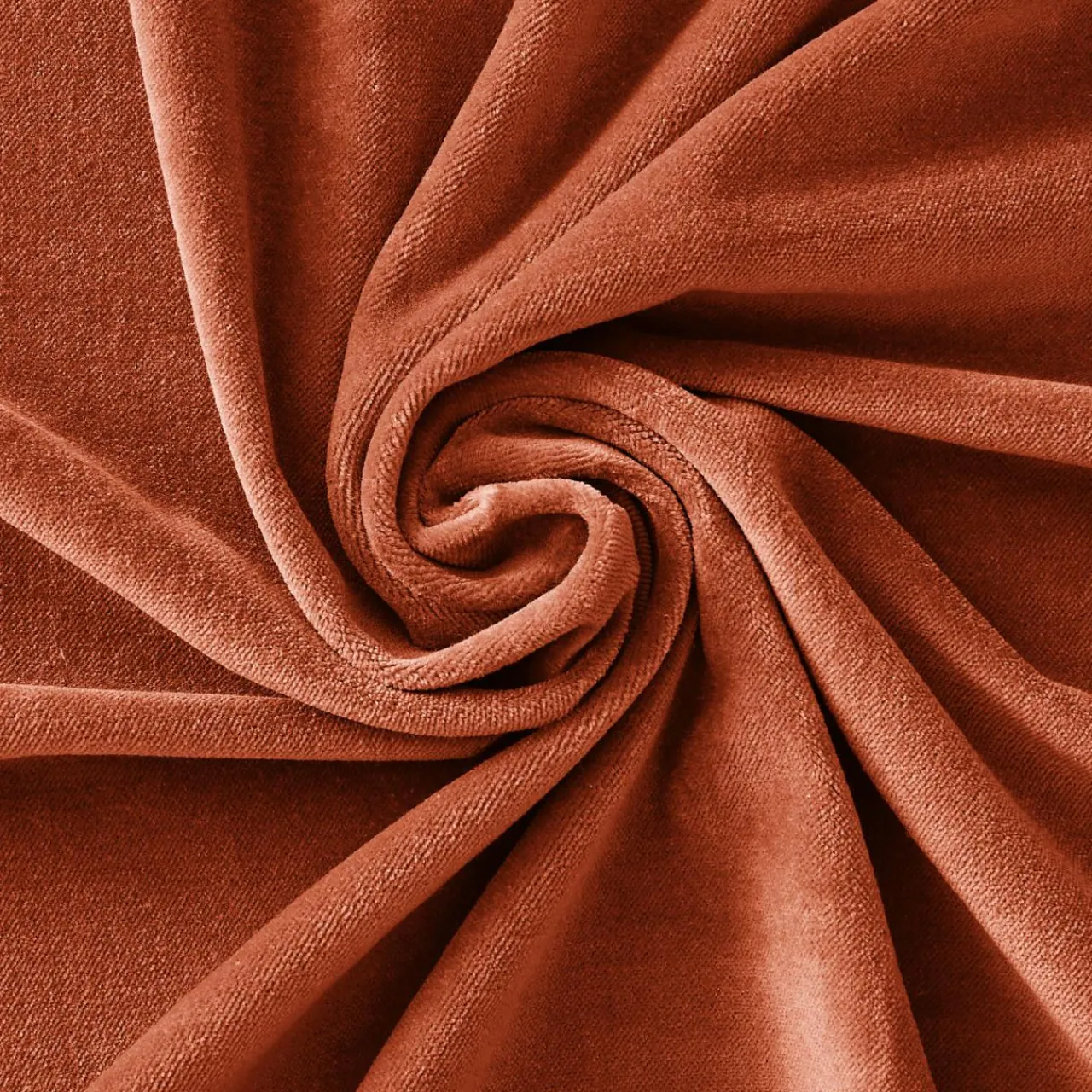 EMINZA Rideau velours de coton ajustable (140 x max 270 cm) Victor Terracotta Online