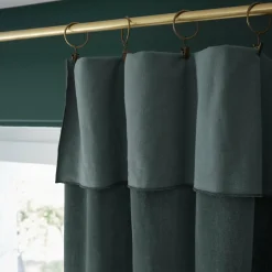 EMINZA Rideau velours de coton ajustable (140 x max 270 cm) Victor Gris ardoise Outlet