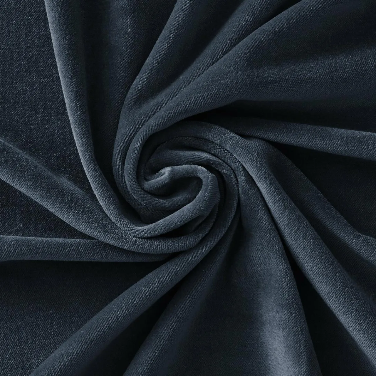 EMINZA Rideau velours de coton ajustable (140 x max 270 cm) Victor Bleu nuit Sale