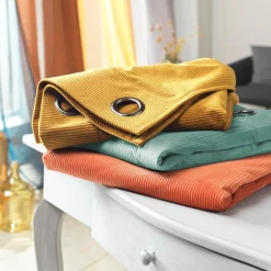 douceur d'intu017drieur Rideau velours (140 x 260 cm) Casual Vert sauge