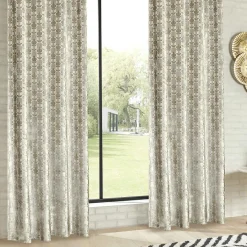 Atmosphera, cru017dateur d'intu017drieur Rideau velours (140 x 260 cm) Luna Ecru New