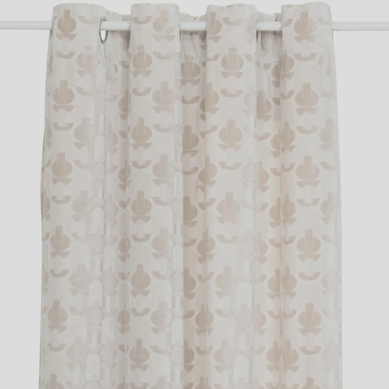 Atmosphera, cru017dateur d'intu017drieur Rideau velours (140 x 260 cm) Luna Ecru New