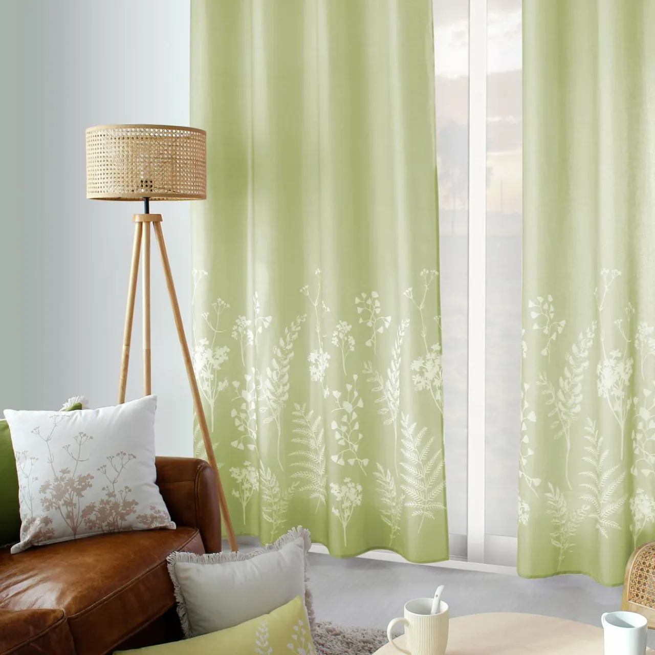 ENJOY HOME Rideau (135 x 240 cm) Herbier Vert tilleul Hot