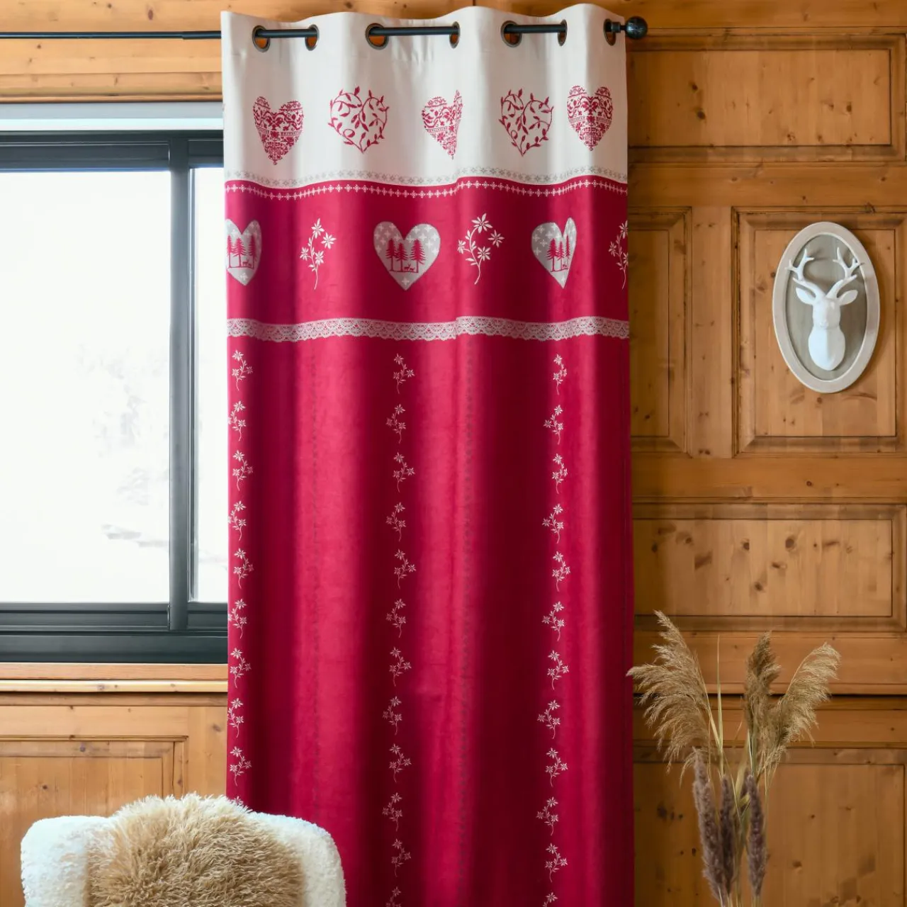 STOF Rideau (140 x 260 cm) Modane Rouge New