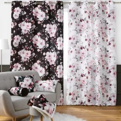 DOUCEUR D'INTERIEUR Rideau (140 x 240 cm) Velvet flower Blanc Best