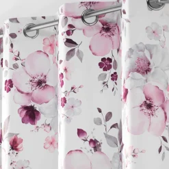 DOUCEUR D'INTERIEUR Rideau (140 x 240 cm) Velvet flower Blanc Best