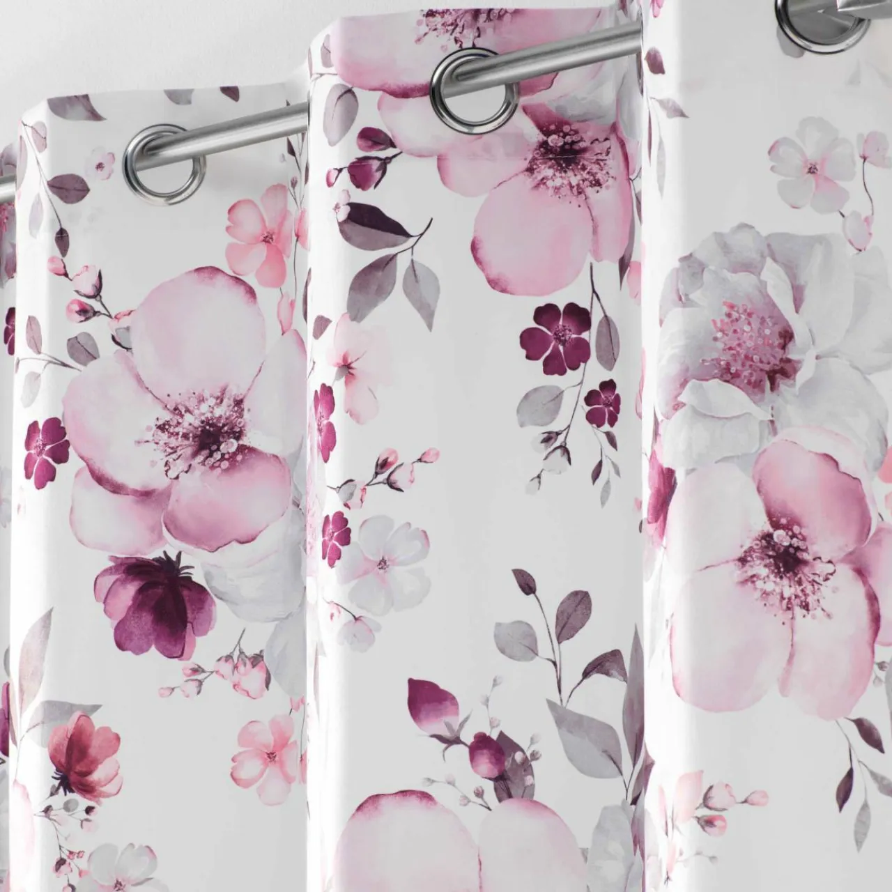 DOUCEUR D'INTERIEUR Rideau (140 x 240 cm) Velvet flower Blanc Best