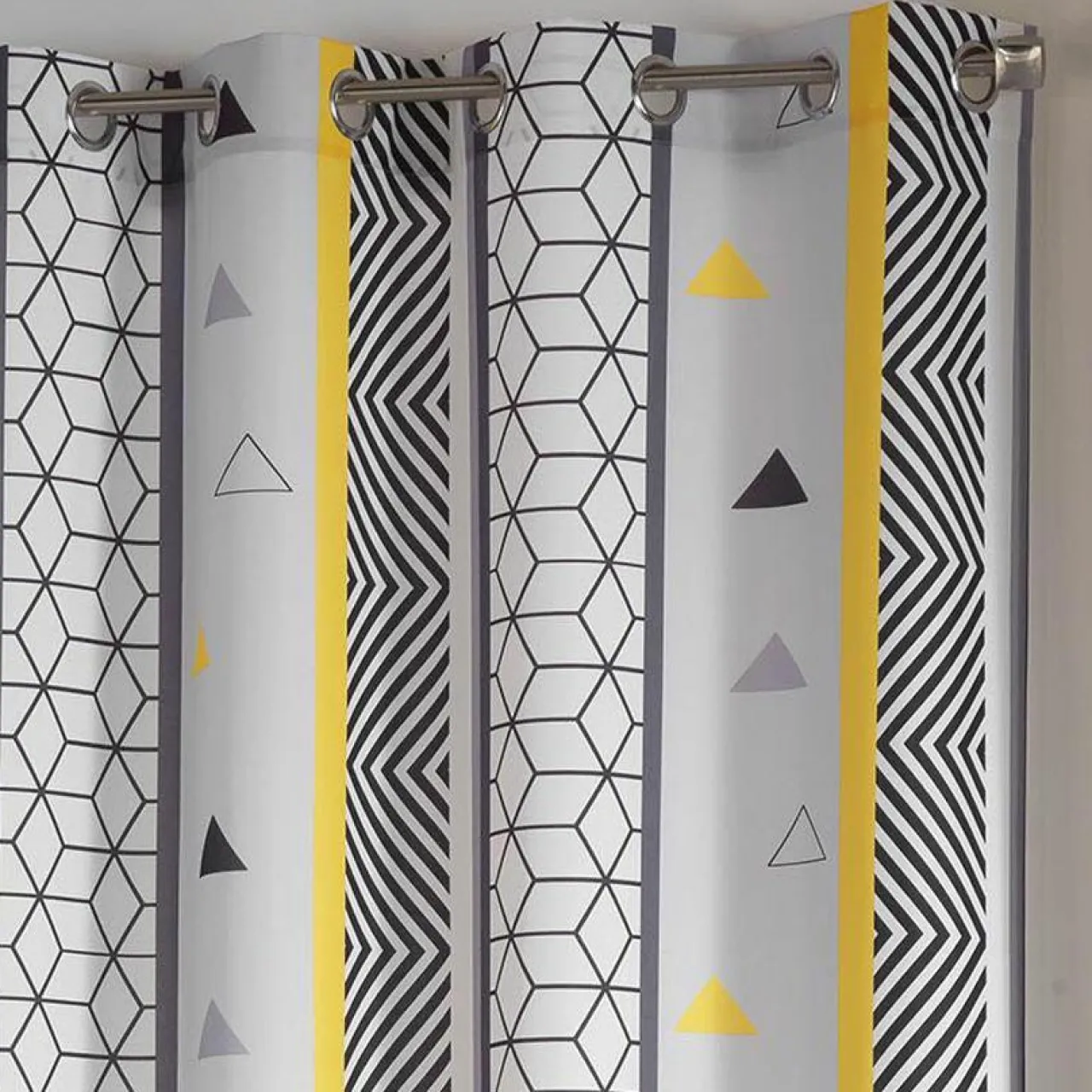 DOUCEUR D'INTERIEUR Rideau (140 x 260 cm) Yellow Mix Jaune Clearance