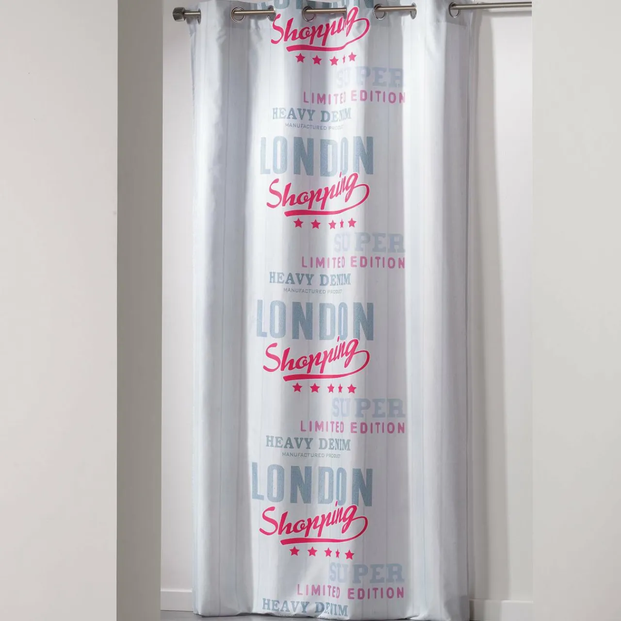DOUCEUR D'INTERIEUR Rideau (140 x H240 cm) Girly London Blanc Clearance