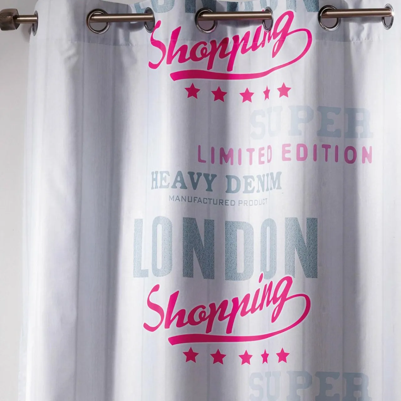DOUCEUR D'INTERIEUR Rideau (140 x H240 cm) Girly London Blanc Clearance