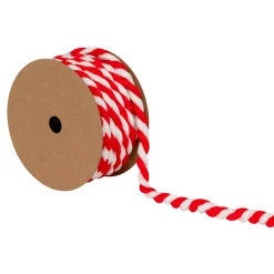 JJA Ruban corde décoratif (3 m) Sucre d'orge Rouge Discount
