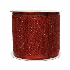 KAEMINGK Ruban décoratif de Noël (2,7 m) pailleté Rouge Best