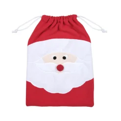 STOF Sac cadeau en tissu (H40 cm) Edgard Père Noël Rouge Best