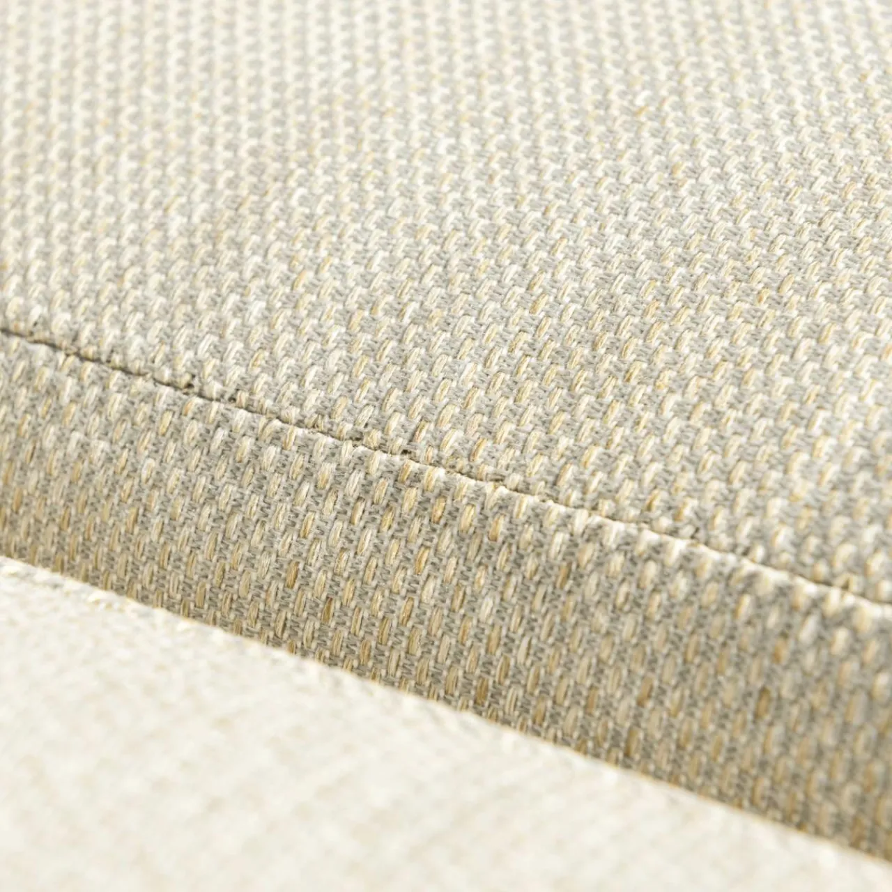 MOBELLIA Salon de jardin aluminium 4 places 4 pcs Elba Blanc et beige Blanc - Beige