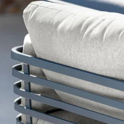 MOBELLIA Salon de jardin aluminium 9 places 12 pcs Monte Carlo Gris anthracite et gris clair Anthracite - Gris Clair