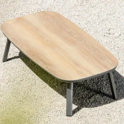MOBELLIA Salon de jardin en aluminium 5 places 4 pcs Amalfi Gris Anthracite Online