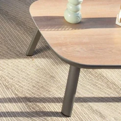 MOBELLIA Salon de jardin en aluminium 2 places 3 pcs Amalfi Gris Anthracite Clearance