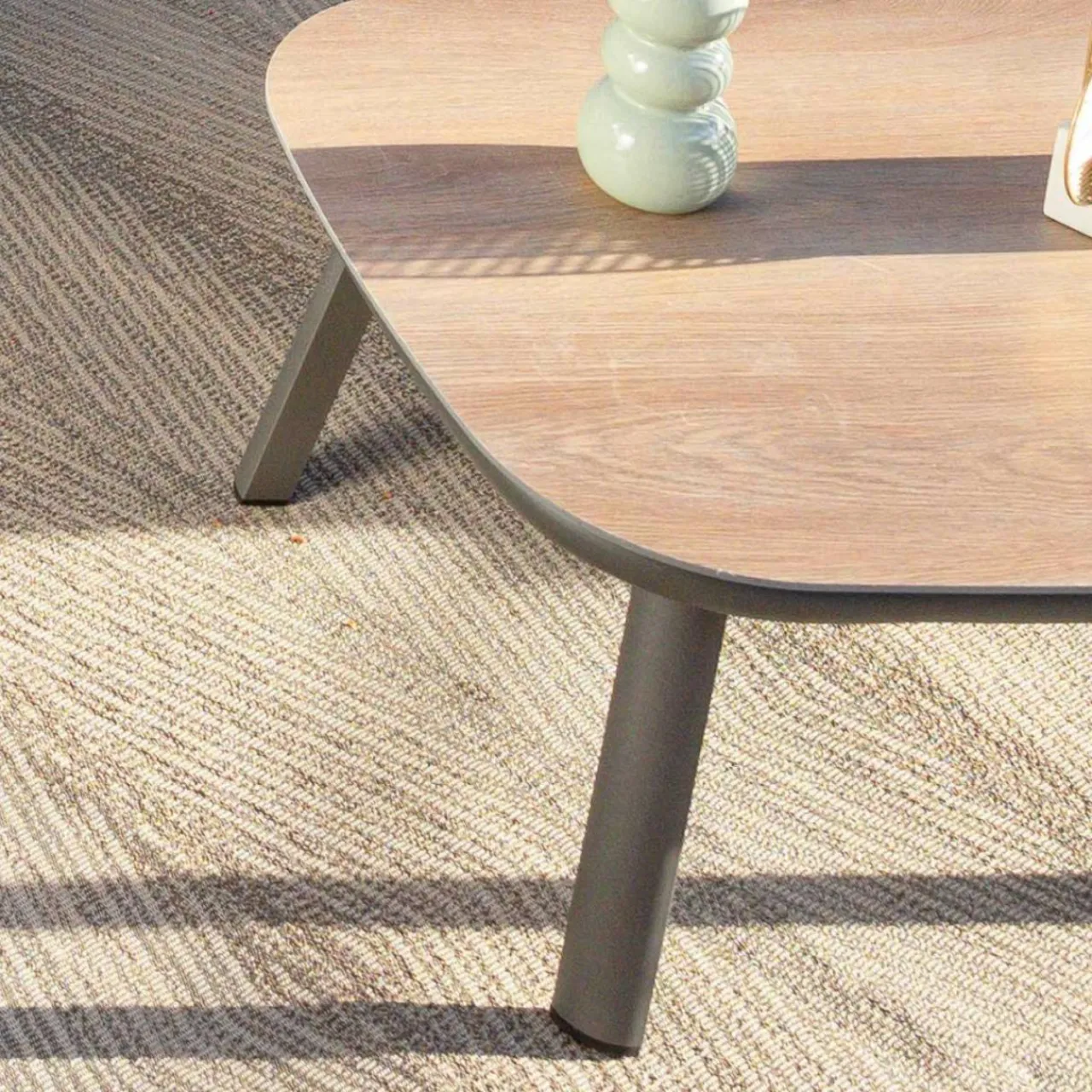 MOBELLIA Salon de jardin en aluminium 2 places 3 pcs Amalfi Gris anthracite et gris clair Anthracite - Gris Clair Hot