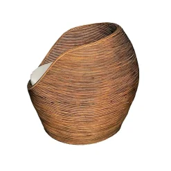 MOBELLIA Salon de jardin en rotin 5 places Trinidad beige Naturel Best