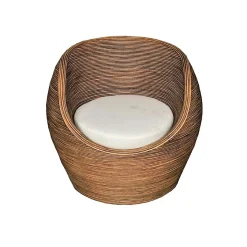 MOBELLIA Salon de jardin en rotin 5 places Trinidad beige Naturel Best