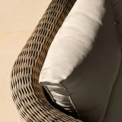 MOBELLIA Salon de jardin en résine tressée 7 places 5 pcs Calvi Sepia et taupe Tressé Sepia - Taupe Online