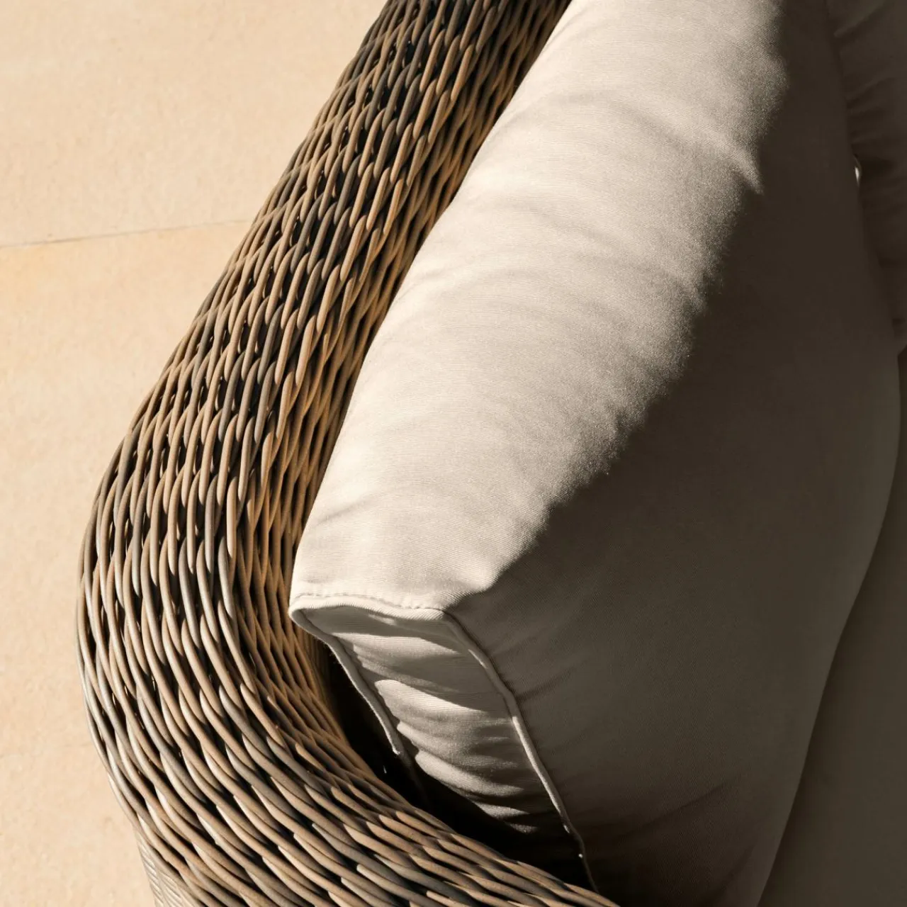 MOBELLIA Salon de jardin en résine tressée 7 places 5 pcs Calvi Sepia et taupe Tressé Sepia - Taupe Online