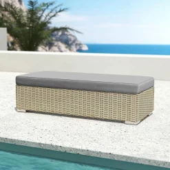 MOBELLIA Salon de jardin en résine tressée 9 places 9 pcs Palma Gris et anthracite Tressé Gris - Anthracite New