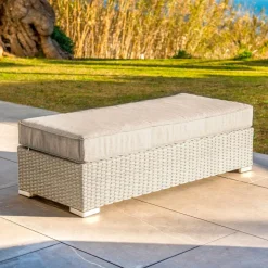 MOBELLIA Salon de jardin en résine tressée 9 places 9 pcs Palma Gris et taupe Tressé Gris - Taupe Clearance