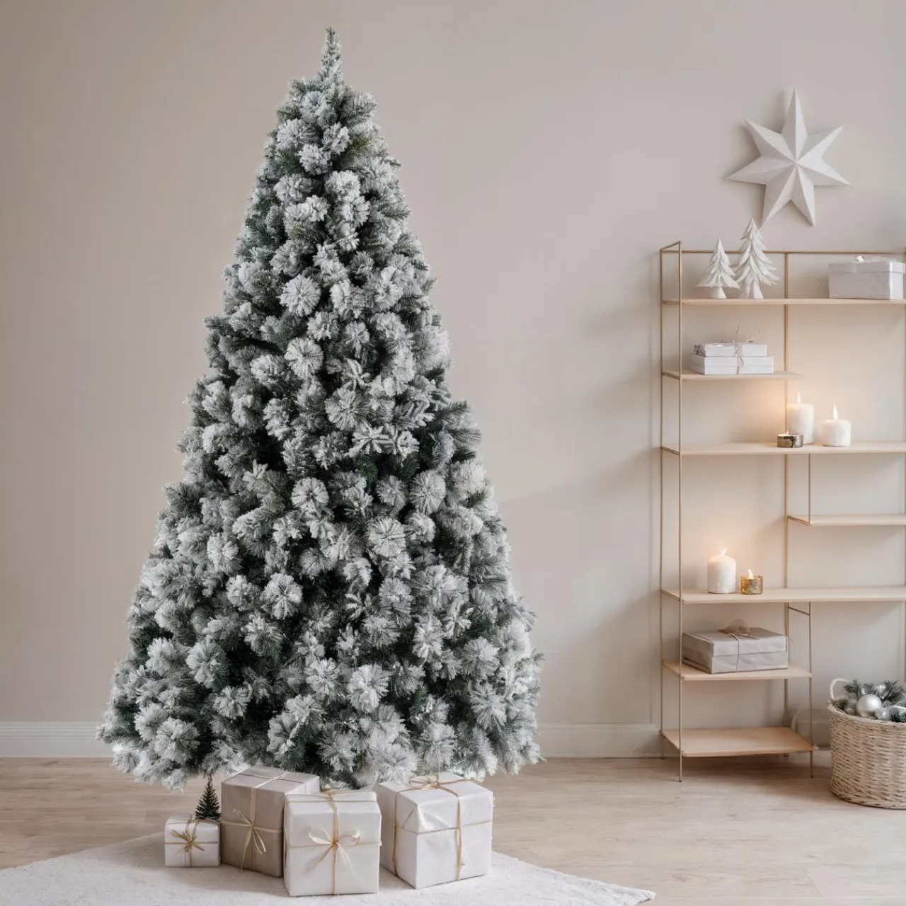 EMINZA Sapin artificiel de Noël (H240 cm) Edmonton Vert enneigé Sapin enneigé Best