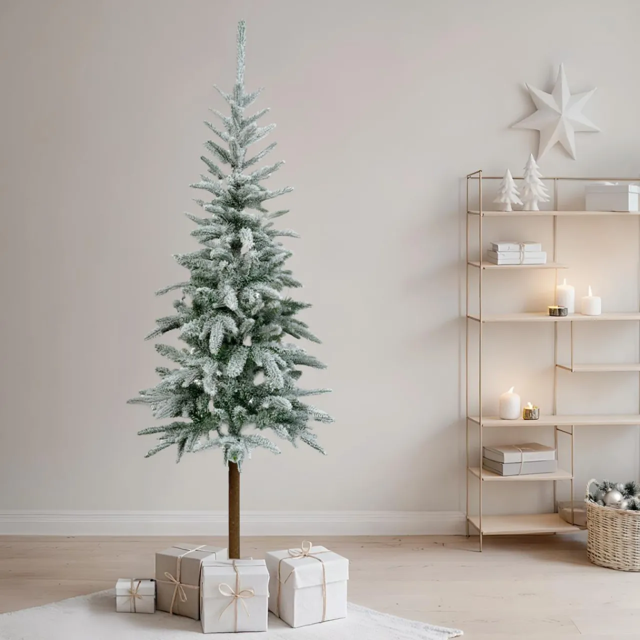 EMINZA Sapin artificiel de Noël (H180 cm) Glockner Vert enneigé Sapin enneigé Sale