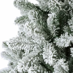 EMINZA Sapin artificiel de Noël (H240 cm) King Vert enneigé Sapin enneigé Hot