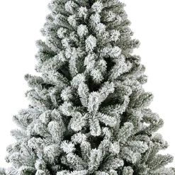 EMINZA Sapin artificiel de Noël (H150 cm) King Vert enneigé Sapin enneigé