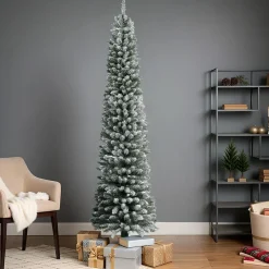 EMINZA Sapin artificiel de Noël (H300 cm) Narrow Vert enneigé Sapin enneigé Outlet