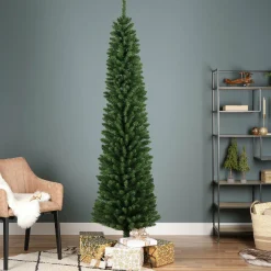 EMINZA Sapin artificiel de Noël (H180 cm) Narrow Vert sapin Sapin vert